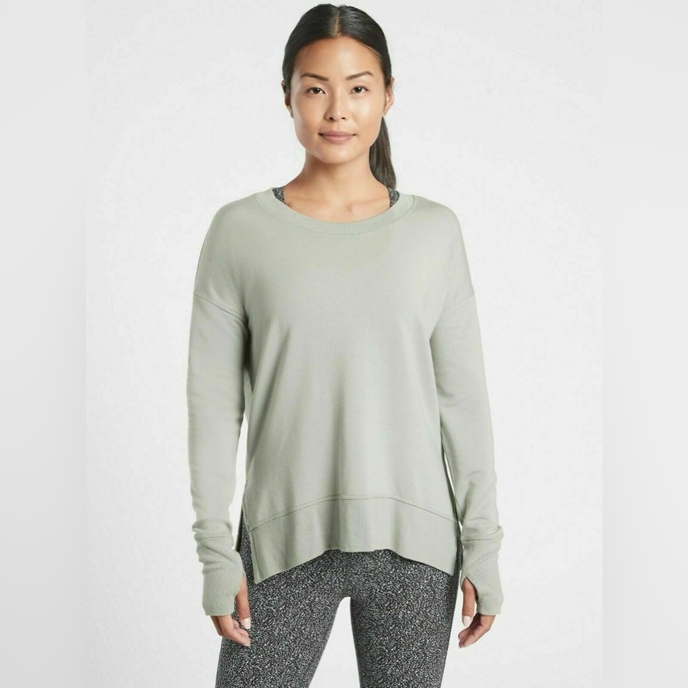 Athleta coaster luxe sweatshirt sage green XS
